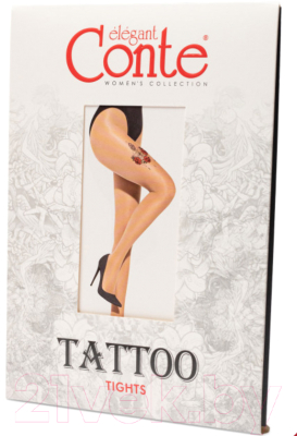 Колготки Conte Elegant Tattoo 001 (р.4, bronz)