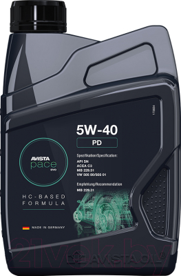 Моторное масло Avista Pace Evo PD 5W40 / 173843 (1л)