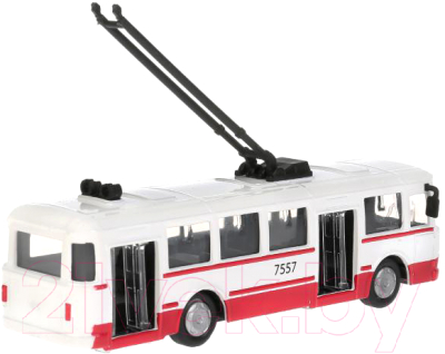 Троллейбус игрушечный Технопарк SB-18-33-WB