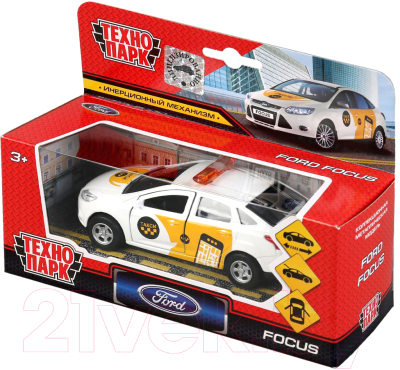 Автомобиль игрушечный Технопарк Ford Focus. Такси / SB-16-45-T2-WB