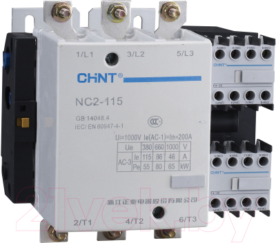 

Контактор Chint, NC2-115 115A 230В/АС3 50Гц / 236399
