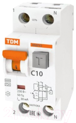 Дифференциальный автомат TDM SQ0202-0100
