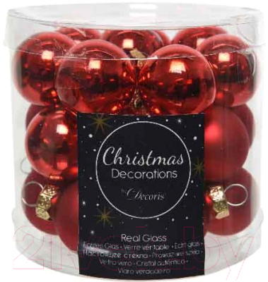 

Набор шаров новогодних Decoris, Красный, Шары / 010256