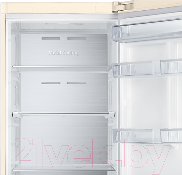 Холодильник с морозильником Samsung RB37A5271EL/WT