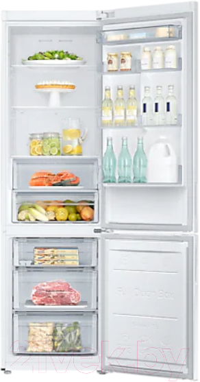 Холодильник с морозильником Samsung RB37A5400WW/WT