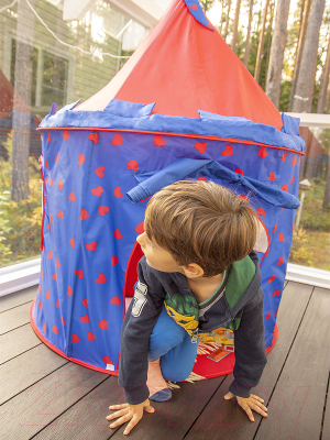 Детская игровая палатка Фея Порядка Рыцарский замок / CT-075 (синий/красный)