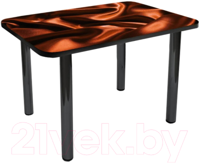 Обеденный стол Solt №34 100x60 (кромка черная/ноги черные)