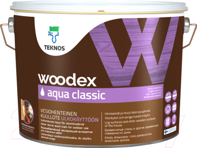 Антисептик для древесины Teknos Woodex Aqua Classic B3 (2.7л)