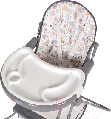 Стульчик для кормления Polini Kids Hello Baby 152. Единорог (серый)