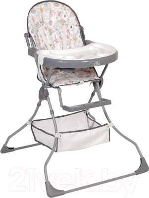 Стульчик для кормления Polini Kids Hello Baby 152. Единорог (серый)