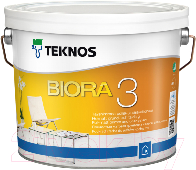 Краска Teknos Biora 3 (900мл, матовый белый)