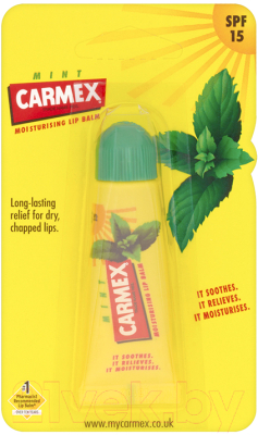 Бальзам для губ Carmex Mint солнцезащитный увлажняющий SPF15 (10г)