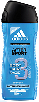Гель для душа Adidas Body-Hair-Face After Sport (250мл) - 