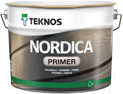 Грунт-краска Teknos Nordica Pohjamaali Primer Valk (2.7л, белый)