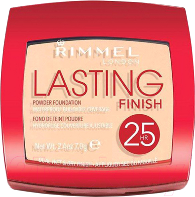 Пудра компактная Rimmel Lasting Finish 25H Powder Foundation 002 - Soft Beige (7г)