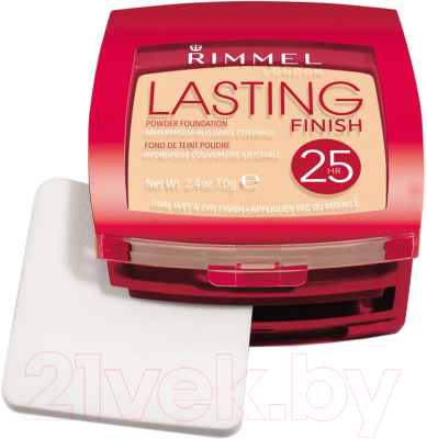 Пудра компактная Rimmel Lasting Finish 25H Powder Foundation 004 - Light Honey (7г)