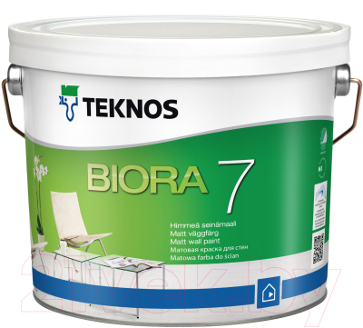 Краска Teknos Biora 7 Base 3 (9л, прозрачный)