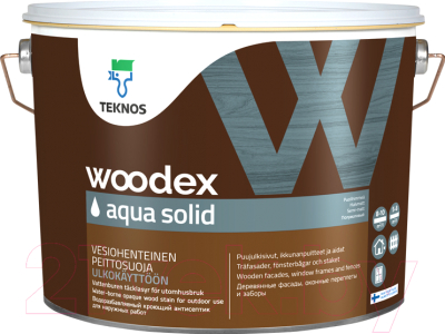 Антисептик для древесины Teknos Woodex Aqua Solid B1 (9л)