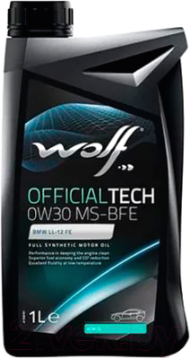 

Моторное масло WOLF, OfficialTech MS-FFE 0W30 / 65618/1