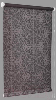 Рулонная штора Delfa Сантайм Металлик Принт СРШ-01 МД 7592 (115x170, шоколад)