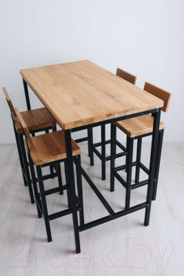 Барный стол Stal-Massiv 1265/H 120x66 (натуральный дуб)