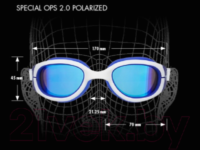 Очки для плавания TYR Special OPS 2.0 Polarized / LGSPL/719 (серебристый/желтый)
