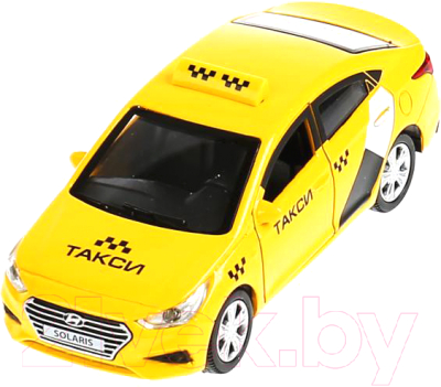 Масштабная модель автомобиля Технопарк Hyundai Solaris Такси / SOLARIS2-12TAX-YE
