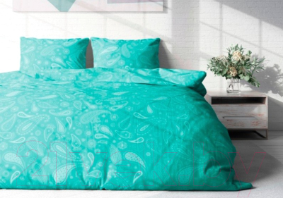 

Комплект постельного белья СонМаркет, Пейсли мятный Дуэт