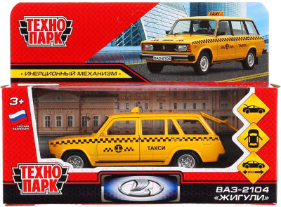 Автомобиль игрушечный Технопарк ВАЗ-2104. Жигули. Такси / 2104-12TAX-YE