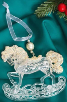 

Подвеска новогодняя, Конь на подставке / 3576017