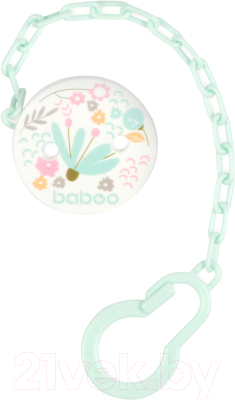 

Держатель для пустышки Baboo, Белый;бирюзовый, Flora / 7-007