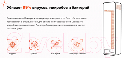 Рециркулятор бактерицидный Ultrafor Стандарт  (белое дерево)