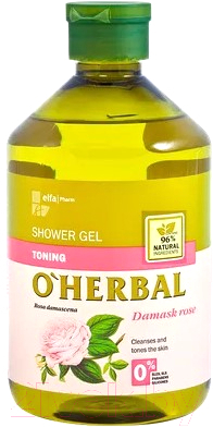 

Гель для душа Elfa Pharm, O'Herbal тонизирующий с экстрактом дамасской розы