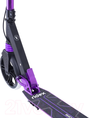 Самокат городской Ridex Sigma 200мм (черный/фиолетовый)