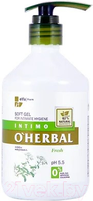 

Гель для интимной гигиены Elfa Pharm, O'Herbal Fresh Нежный с экстрактом тысячелистника