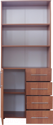 Стеллаж Компас-мебель КС-005-6Д1 (венге темный)