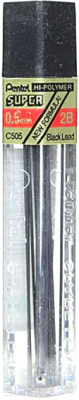 Набор грифелей для карандаша Pentel Super / C505-2B (12шт)