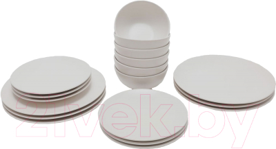 Набор тарелок Keramika Ege (18пр, серый)