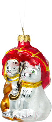 

Елочная игрушка Грай, Красный;коричневый;бежевый, Милая пара Ф-72