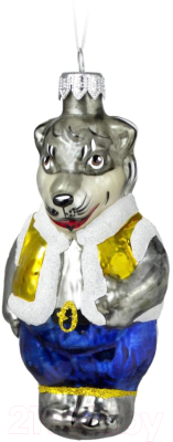 

Елочная игрушка Грай, Синий;серый;желтый, Волк Ф-75