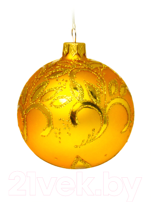 Шар новогодний Грай Прожектор золотой маленький Ф-109