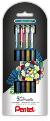 

Набор гелевых ручек Pentel, Dual Metallic / K110-4XZ