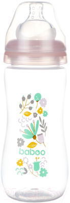 

Бутылочка для кормления Baboo, Прозрачный;розовый, Flora / 3-107