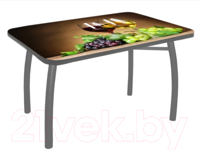 Обеденный стол Solt №202 110x70 (кромка серая/ноги усиленные/шелби-дуо серые)