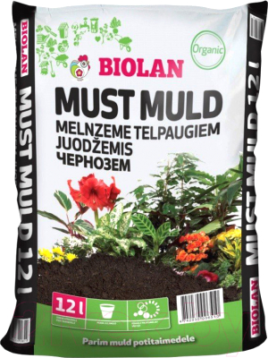 Грунт для растений Biolan Чернозем для комнатных растений (12л)