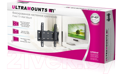 Кронштейн для телевизора Ultramounts UM 804F (черный)