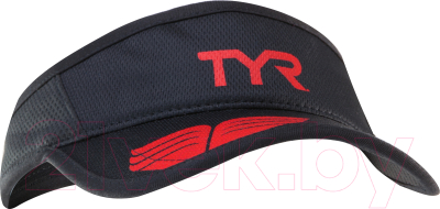 Кепка для триатлона TYR Running Visor / LRUNVIS 001 (черный/красный)