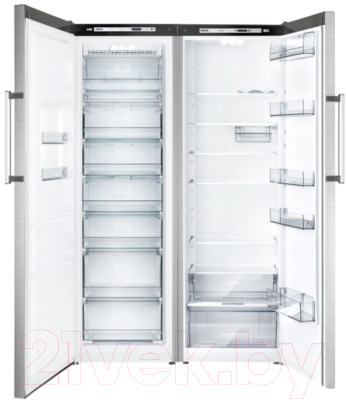 Холодильник с морозильником ATLANT X-1602 + M-7606 N (нержавеющая сталь)