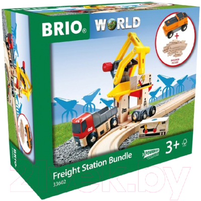 Железная дорога игрушечная Brio С рельсами, грузами и поездом / 33602
