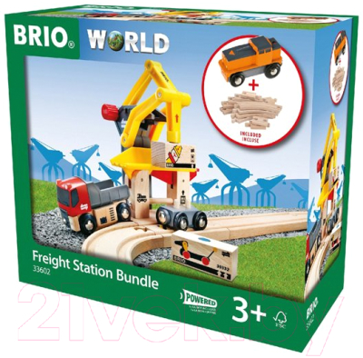 Железная дорога игрушечная Brio С рельсами, грузами и поездом / 33602